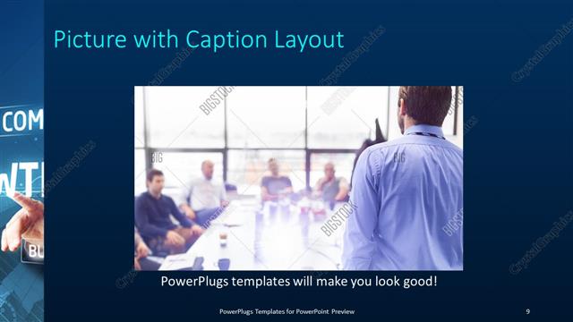 Picture with Caption presentation slide layout