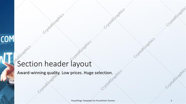 Section Header presentation slide layout