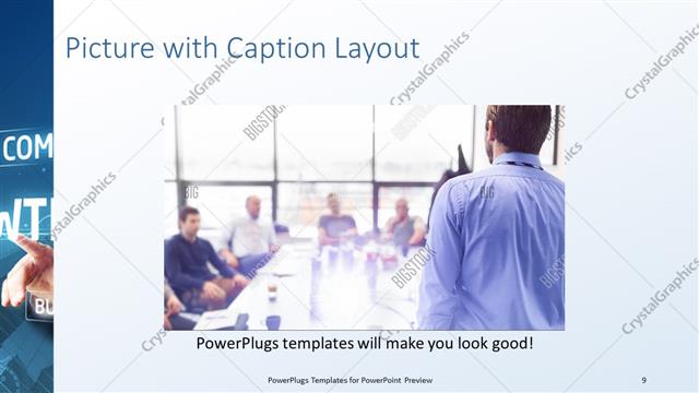 Picture with Caption presentation slide layout