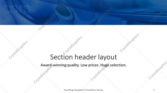 Section Header presentation slide layout
