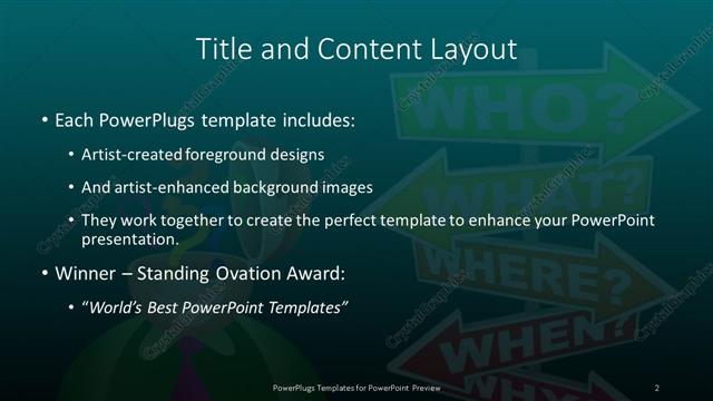 Title and Content presentation slide layout