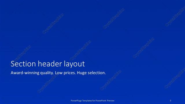 Section Header presentation slide layout