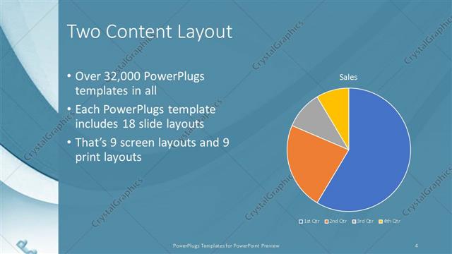 Two Content presentation slide layout