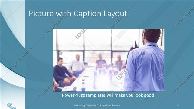 Picture with Caption presentation slide layout