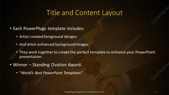 Title and Content presentation slide layout
