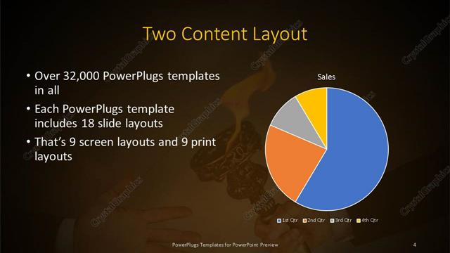 Two Content presentation slide layout