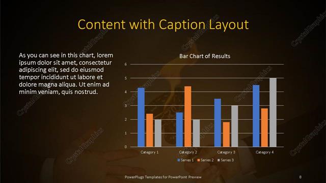Content with Caption presentation slide layout