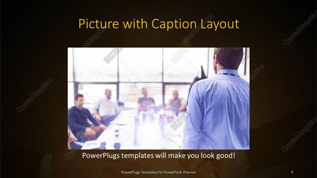 Picture with Caption presentation slide layout