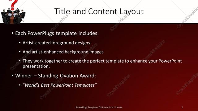 Title and Content presentation slide layout