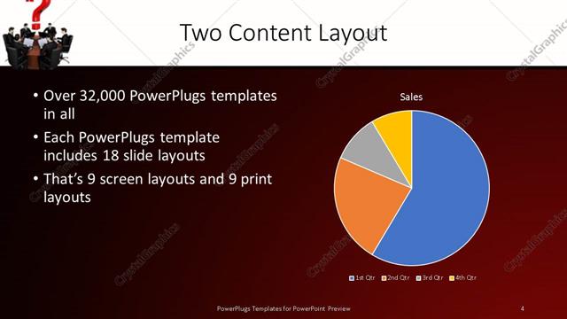 Two Content presentation slide layout