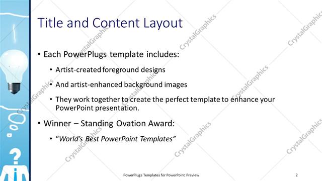 Title and Content presentation slide layout