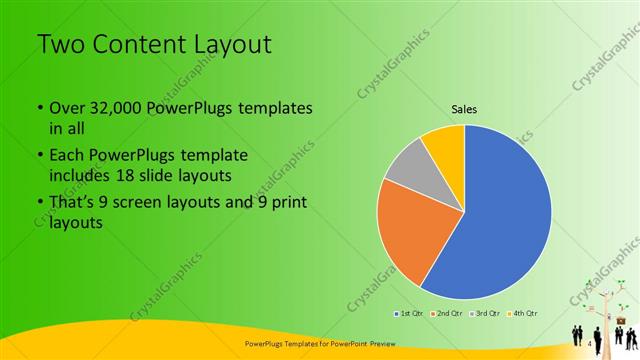 Two Content presentation slide layout