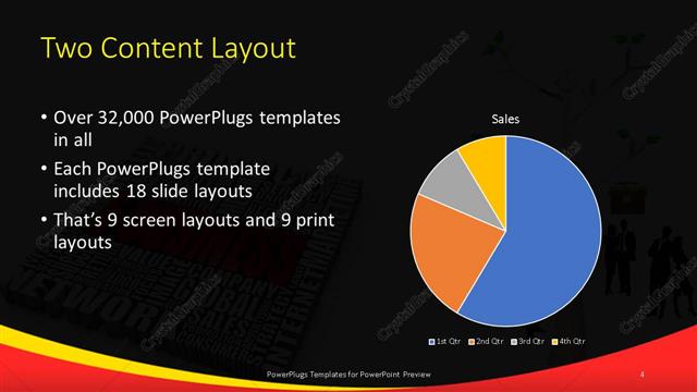 Two Content presentation slide layout