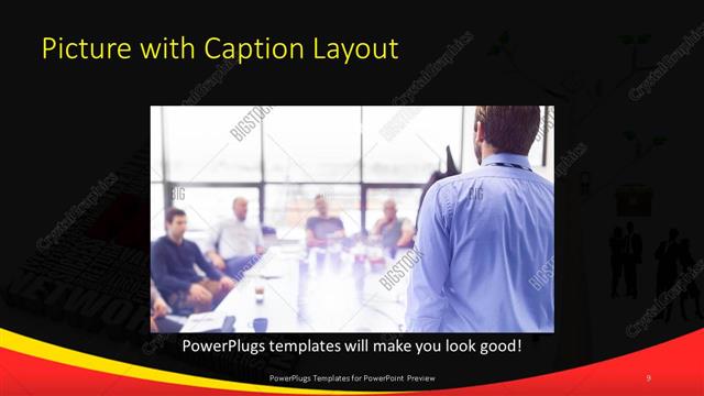 Picture with Caption presentation slide layout