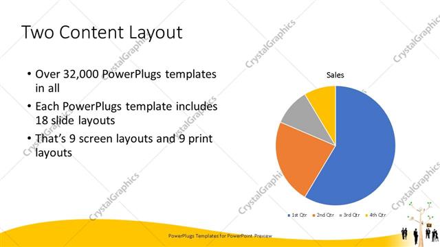 Two Content presentation slide layout