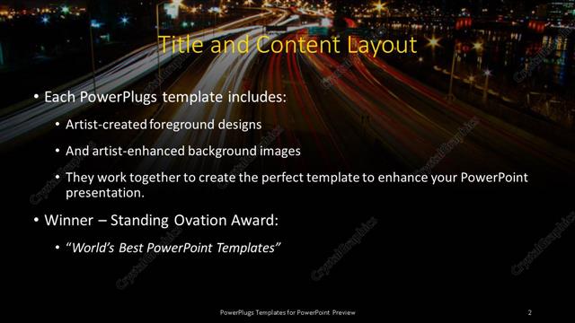 Title and Content presentation slide layout