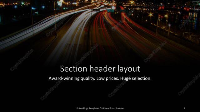 Section Header presentation slide layout