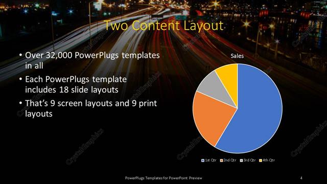 Two Content presentation slide layout