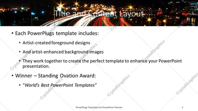 Title and Content presentation slide layout