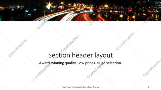 Section Header presentation slide layout