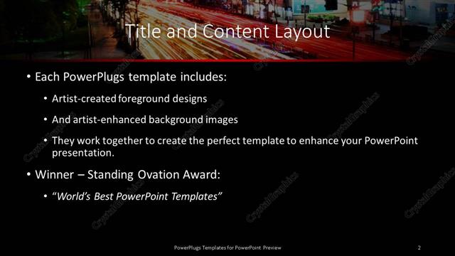 Title and Content presentation slide layout