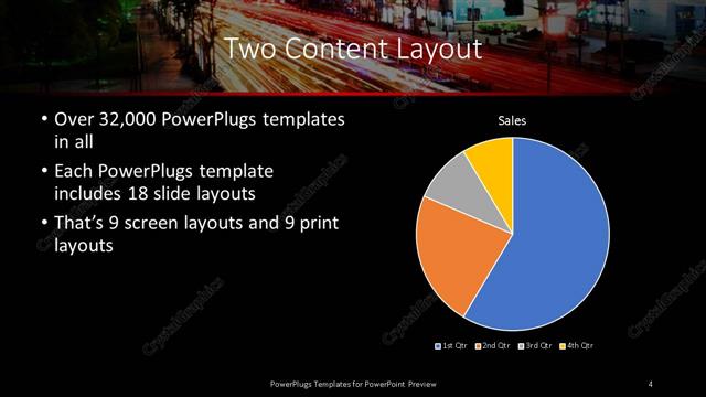 Two Content presentation slide layout