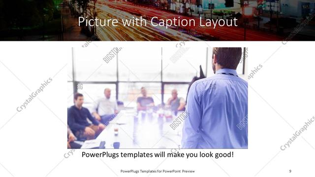 Picture with Caption presentation slide layout