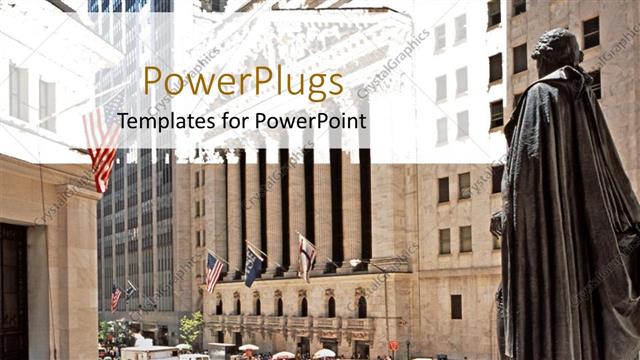  Presentation with cars - Busy Wall street stock exchange with people and cars