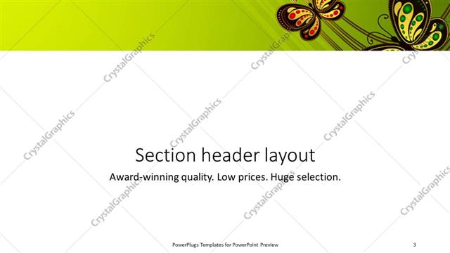 Section Header presentation slide layout