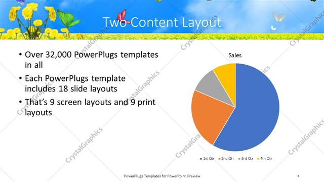 Two Content presentation slide layout
