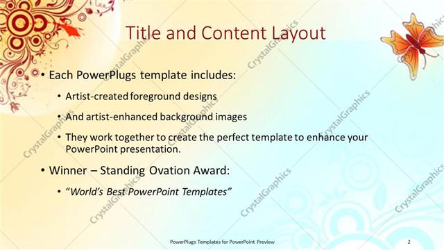 Title and Content presentation slide layout
