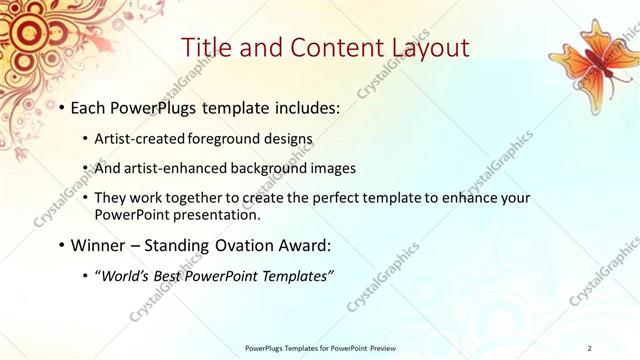 Title and Content presentation slide layout