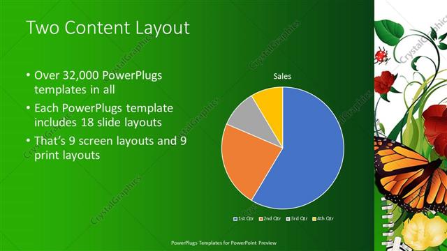 Two Content presentation slide layout