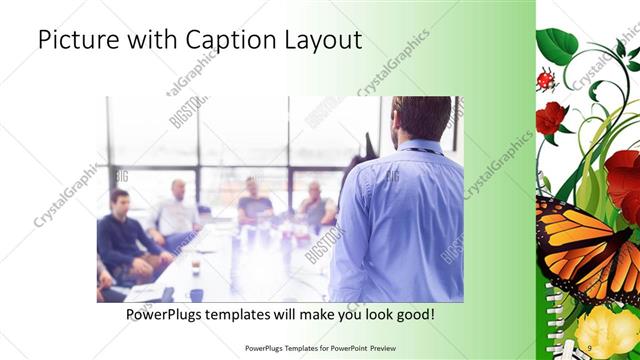 Picture with Caption presentation slide layout