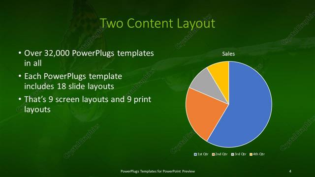 Two Content presentation slide layout