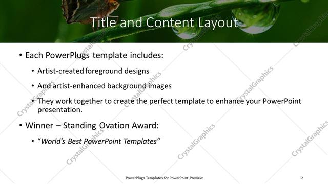 Title and Content presentation slide layout