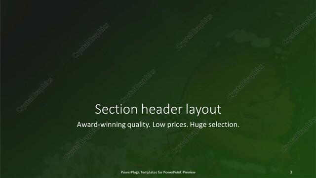 Section Header presentation slide layout