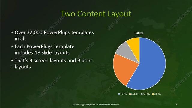 Two Content presentation slide layout