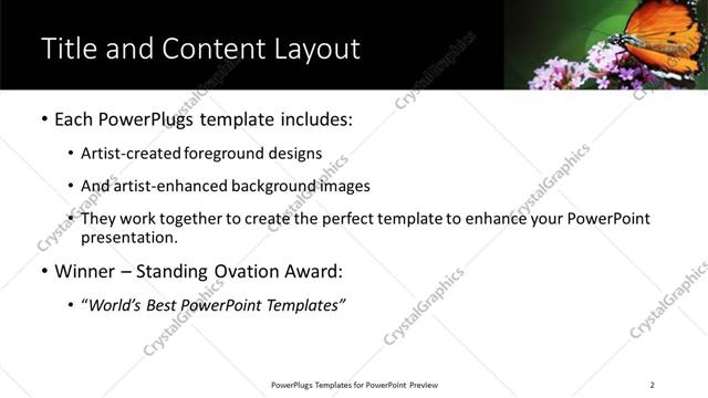 Title and Content presentation slide layout