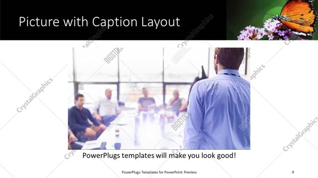Picture with Caption presentation slide layout
