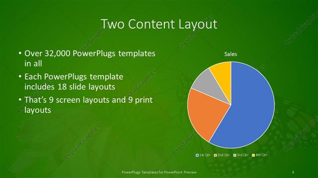 Two Content presentation slide layout