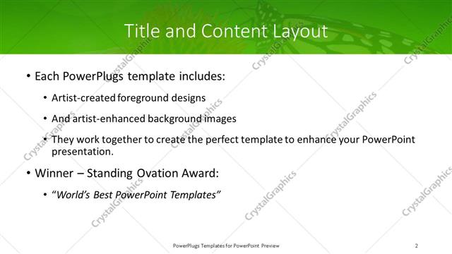 Title and Content presentation slide layout