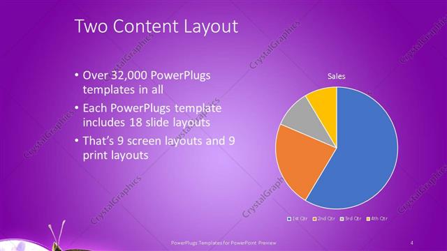 Two Content presentation slide layout