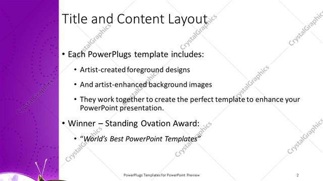 Title and Content presentation slide layout