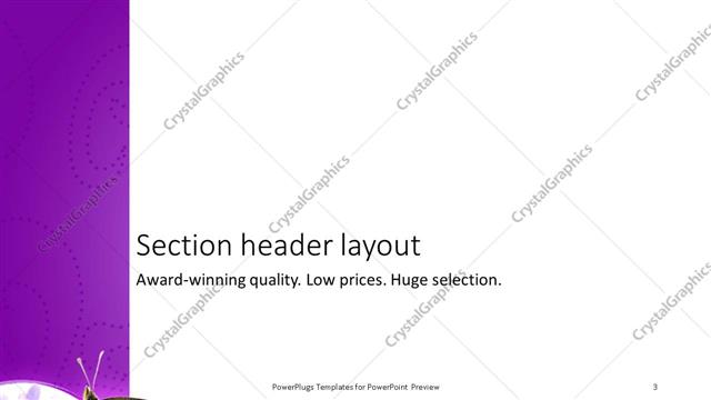 Section Header presentation slide layout