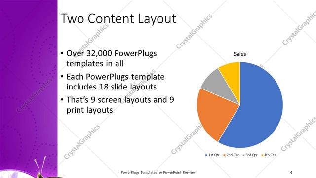 Two Content presentation slide layout