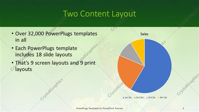 Two Content presentation slide layout
