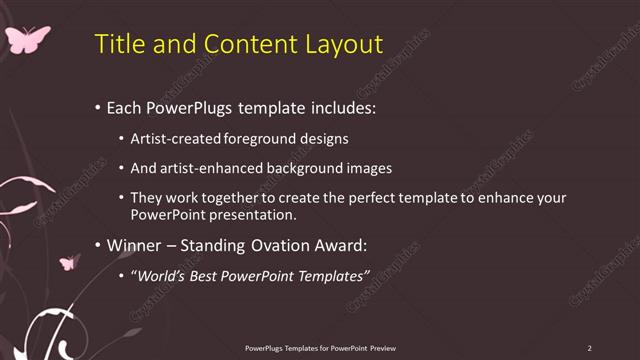 Title and Content presentation slide layout