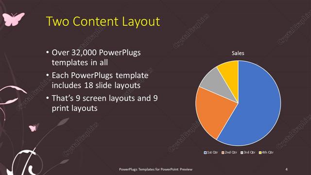 Two Content presentation slide layout