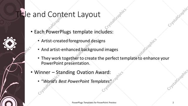 Title and Content presentation slide layout